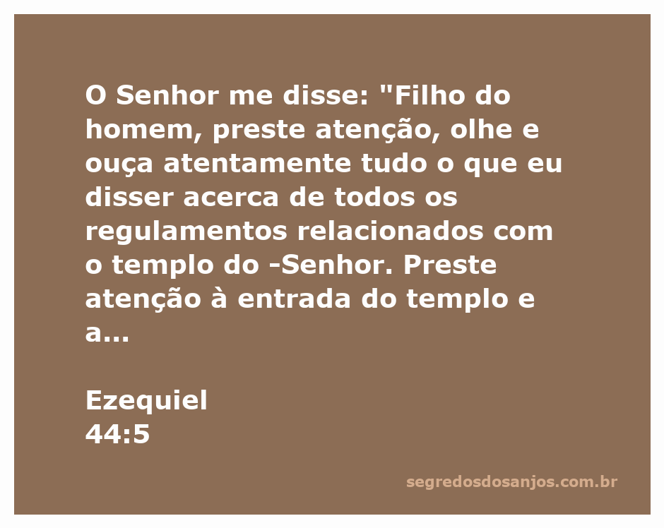 Representação do templo do Senhor conforme descrito em Ezequiel 44:5, enfatizando a importância de observar seus regulamentos.
