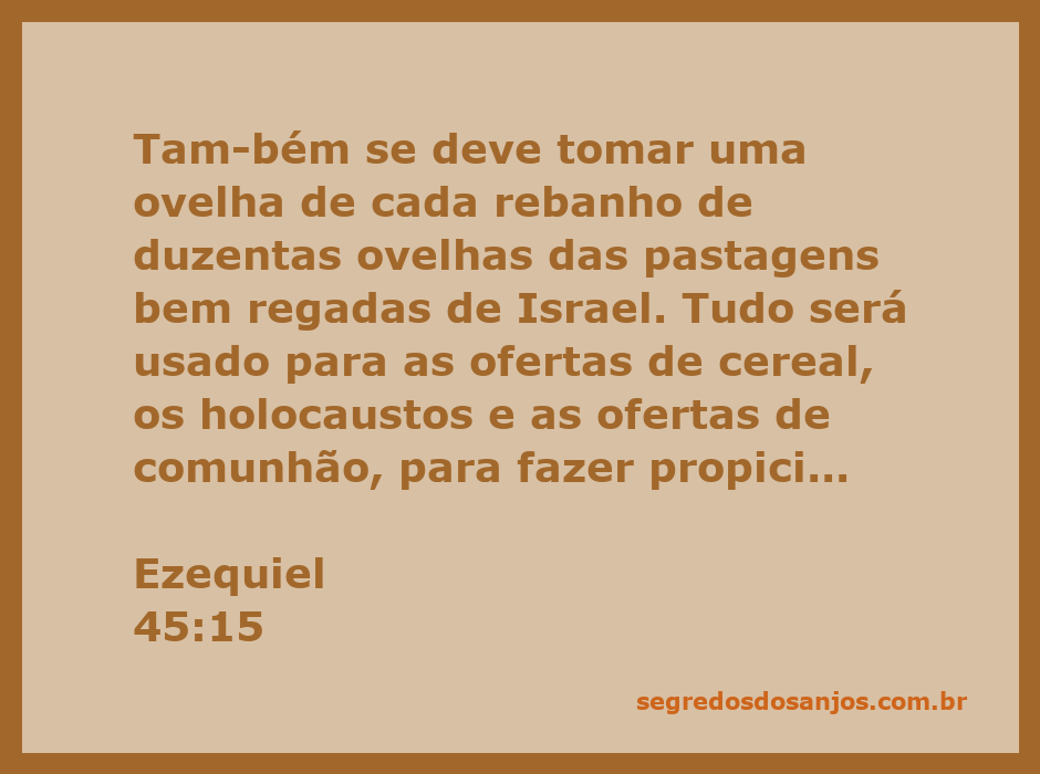 Ovelhas em pastagens verdes representando a oferta descrita em Ezequiel 45:15.