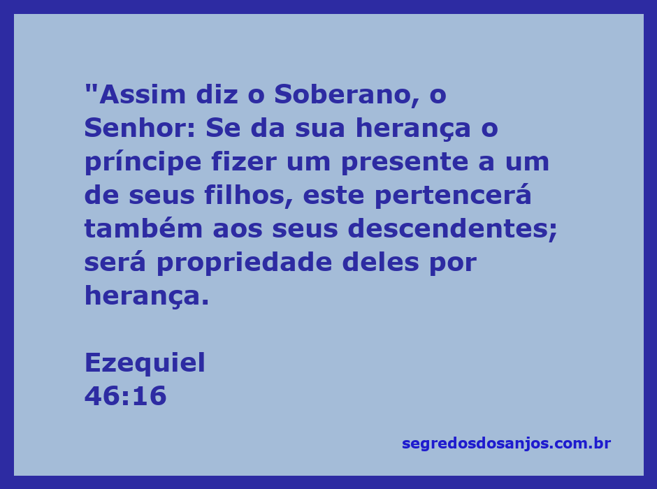 Imagem que ilustra a passagem de Ezequiel 46:16 sobre herança e propriedade.