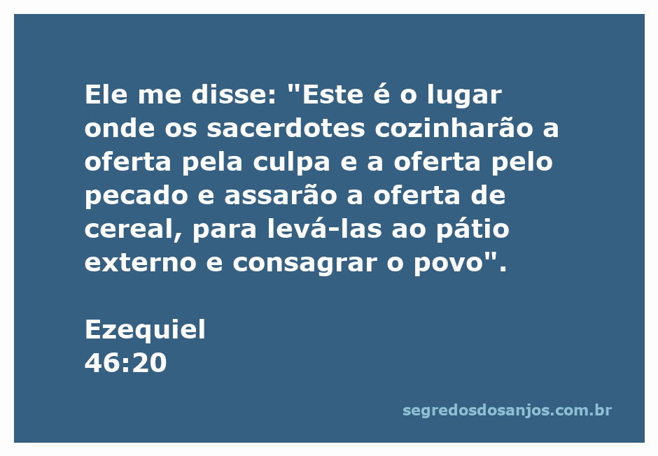 Imagem representativa do local onde os sacerdotes cozinham ofertas no templo, conforme descrito em Ezequiel 46:20.