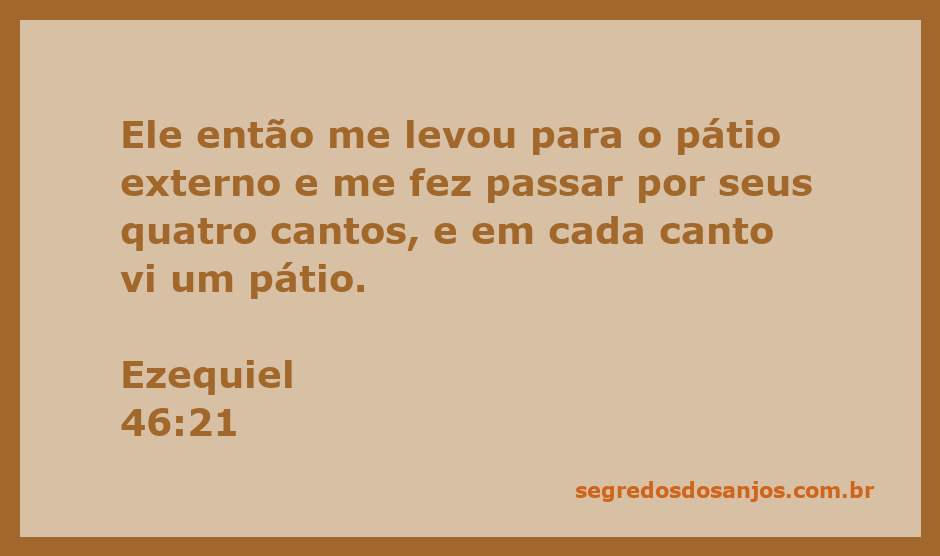 Imagem do pátio externo descrito em Ezequiel 46:21, mostrando os quatro cantos e suas características.