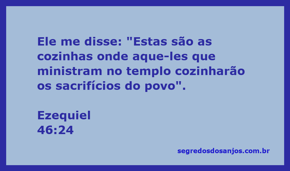 Cozinhas do templo onde os ministros preparam os sacrifícios, conforme descrito em Ezequiel 46:24.