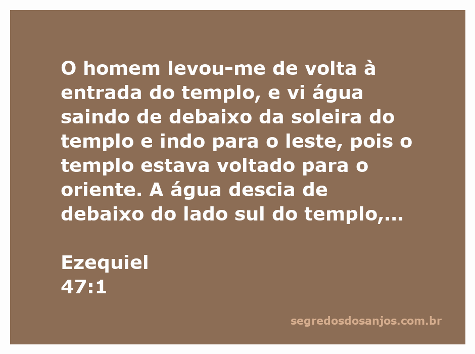 Imagem do templo com água fluindo de sua base, simbolizando vida e renovação espiritual.