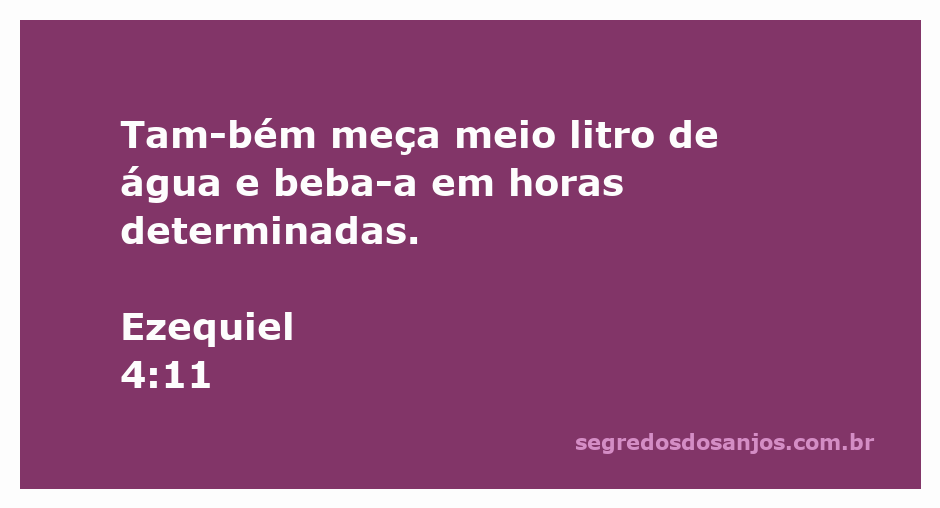 Imagem que representa Ezequiel 4:11, mostrando um recipiente com meio litro de água.