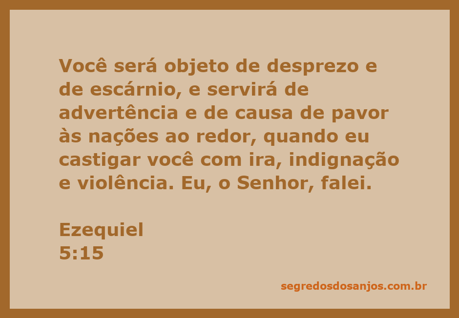 Ilustração do versículo Ezequiel 5:15, representando o desprezo e a advertência às nações.