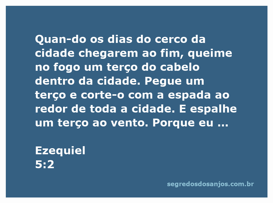 Imagem representativa do versículo Ezequiel 5:2, ilustrando a destruição e o cerco da cidade com cabelo queimado, cortado e espalhado ao vento.