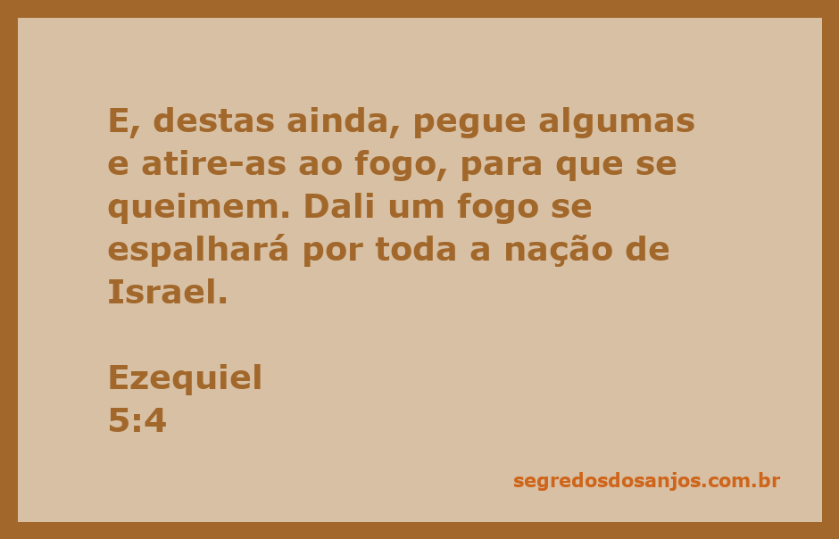 Imagem representativa do versículo Ezequiel 5:4, mostrando a queima de algumas partes da nação de Israel como símbolo de julgamento.