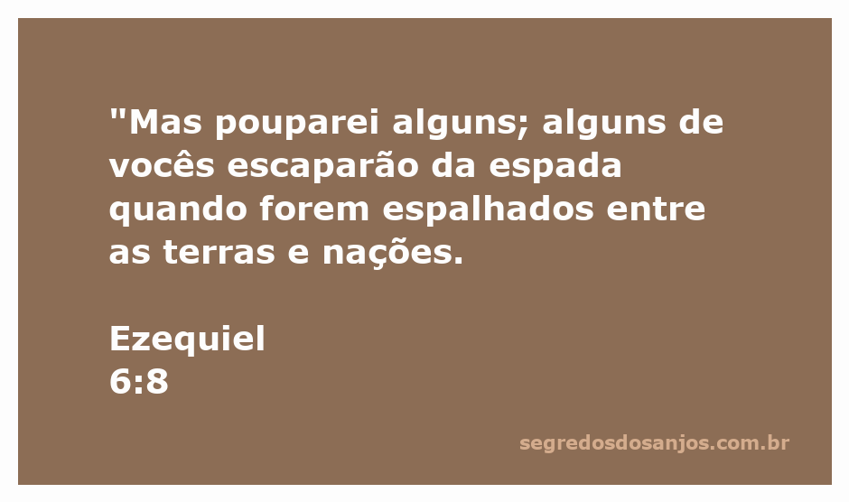Imagem representativa da passagem de Ezequiel 6:8, mostrando um grupo de pessoas buscando refúgio entre as nações.