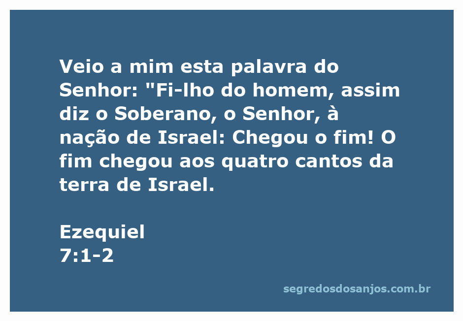 Imagem representativa da passagem de Ezequiel 7:1-2, simbolizando o fim da nação de Israel.