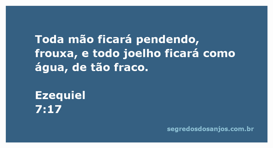 Imagem representando a fraqueza e a fragilidade da humanidade, inspirada em Ezequiel 7:17.