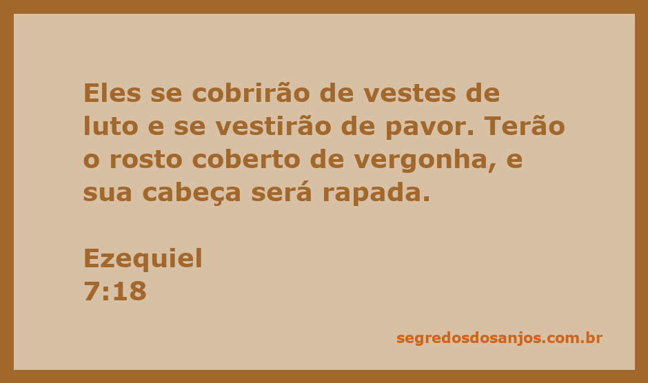 Imagem representando a tristeza e luto descritos em Ezequiel 7:18, com pessoas vestidas de roupas escuras e expressões de vergonha.