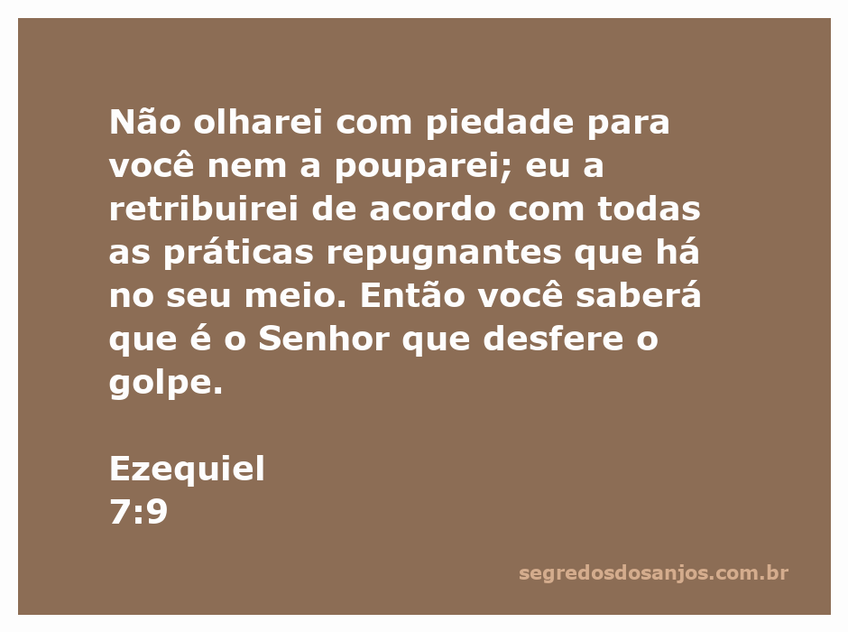 Imagem representativa da passagem de Ezequiel 7:9, enfatizando a severidade do juízo divino.