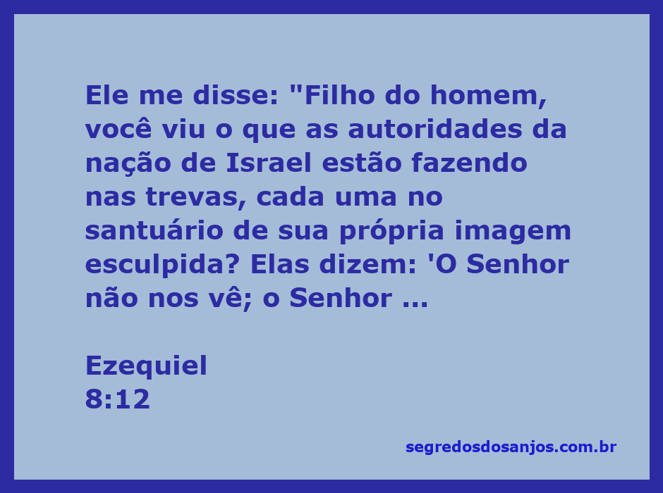Ilustração das práticas ocultas das autoridades de Israel descritas em Ezequiel 8:12, mostrando ídolos e escuridão.