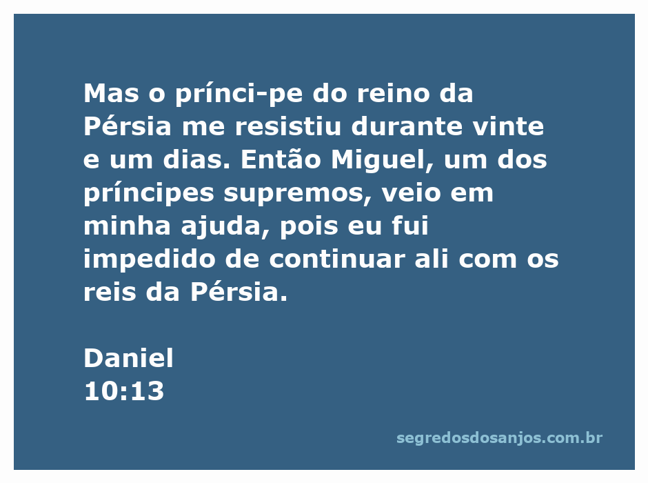 Representação artística da batalha espiritual entre o anjo Miguel e o príncipe do reino da Pérsia, ilustrando a resistência espiritual mencionada em Daniel 10:13.