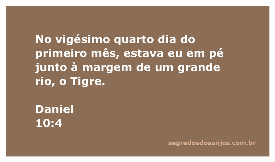 Daniel em pé à margem do rio Tigre, refletindo sobre sua visão.