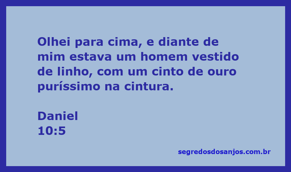 Imagem de um homem misterioso vestido de linho com cinto de ouro, representando a visão de Daniel 10:5.