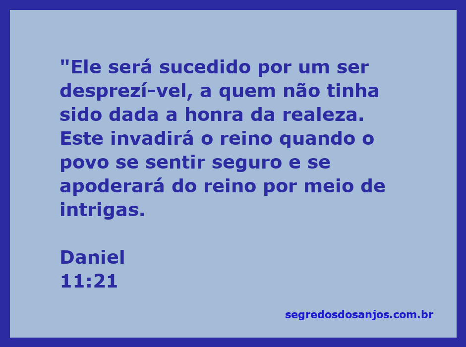 Representação artística do versículo Daniel 11:21, ilustrando um líder desprezível que usurpa o reino através de intrigas.
