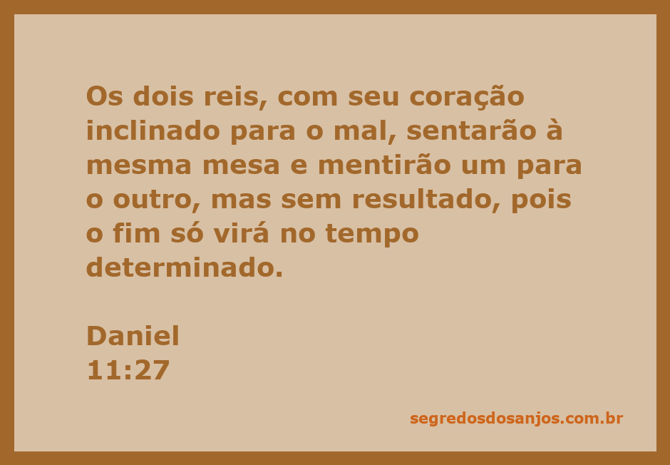 Representação artística dos dois reis conspirando, simbolizando a traição e a mentira em Daniel 11:27.
