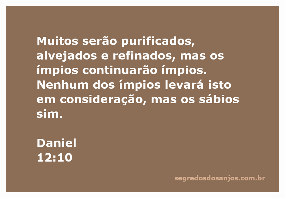 Imagem ilustrativa do versículo Daniel 12:10, mostrando a purificação e o contraste entre os sábios e os ímpios.