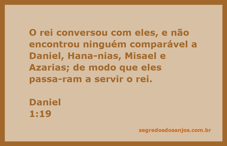 Daniel e seus amigos se destacam diante do rei por sua sabedoria e entendimento.