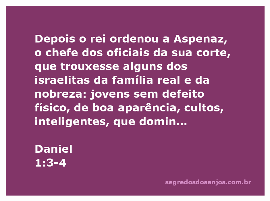 Imagem de jovens hebreus sendo selecionados para servir na corte do rei da Babilônia, representando a passagem de Daniel 1:3-4.