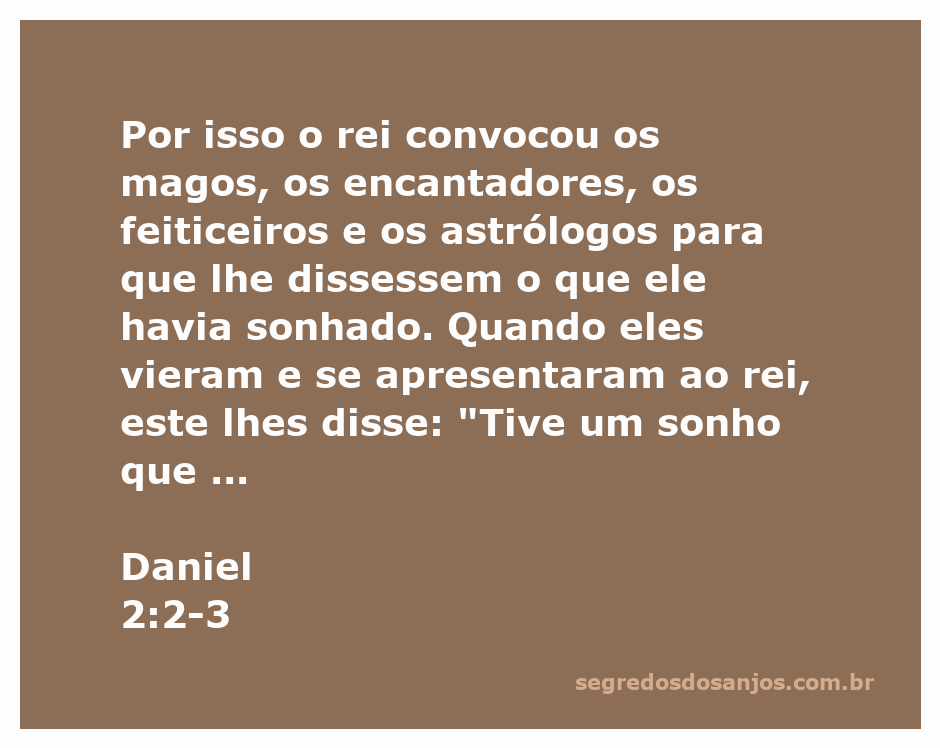 Rei convocando magos e astrólogos para interpretar seu sonho.
