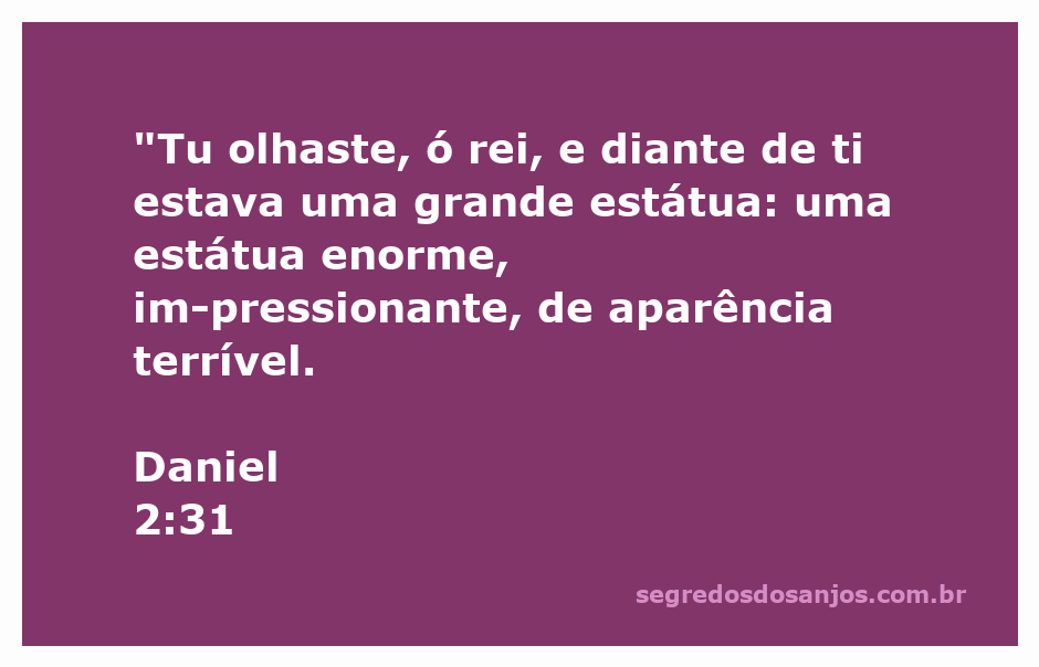 Imagem de uma grande estátua impressionante, representando a visão de Daniel 2:31.