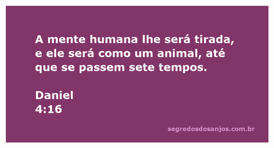 Representação artística de Daniel 4:16, mostrando a transformação de um homem em um animal, simbolizando a perda da sanidade.