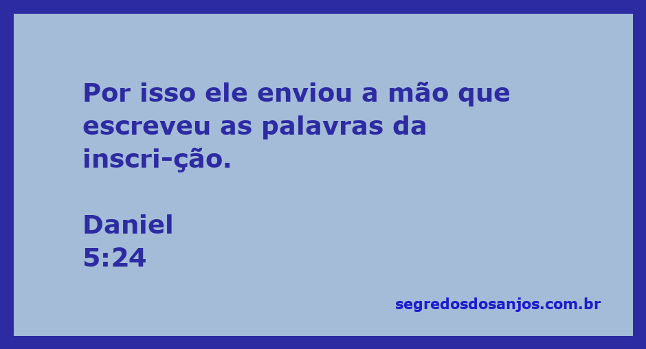 Imagem representativa da mão que escreveu a inscrição em Daniel 5:24, simbolizando a mensagem divina.