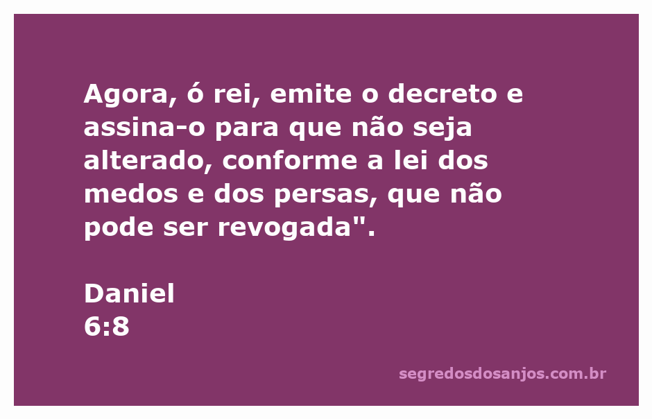 Rei Dario emitindo um decreto na presença de Daniel, representação da lei dos medos e persas.