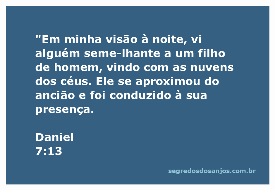 Representação artística da visão de Daniel com um Filho do Homem vindo nas nuvens.