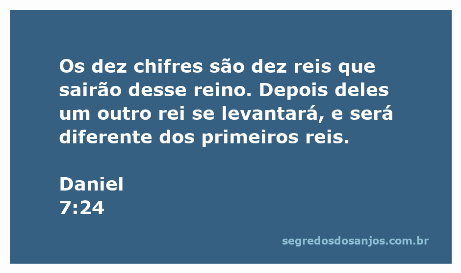 Representação artística dos dez chifres mencionados em Daniel 7:24, simbolizando dez reis que surgirão de um reino.