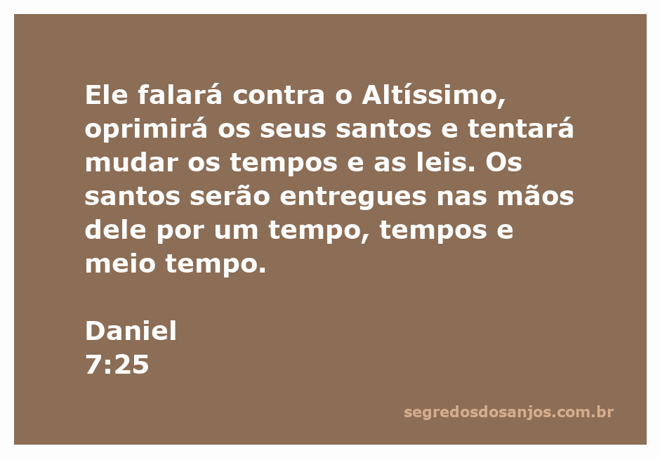 Representação artística do versículo Daniel 7:25, mostrando a figura que fala contra o Altíssimo e oprime os santos.