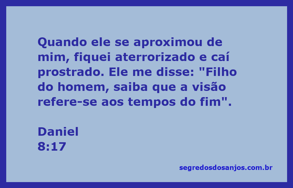 Visão de Daniel com um anjo, representando a profecia sobre os tempos do fim.