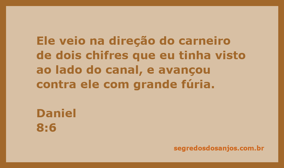 Ilustração do carneiro de dois chifres sendo atacado por um animal poderoso, representando a visão de Daniel 8:6.