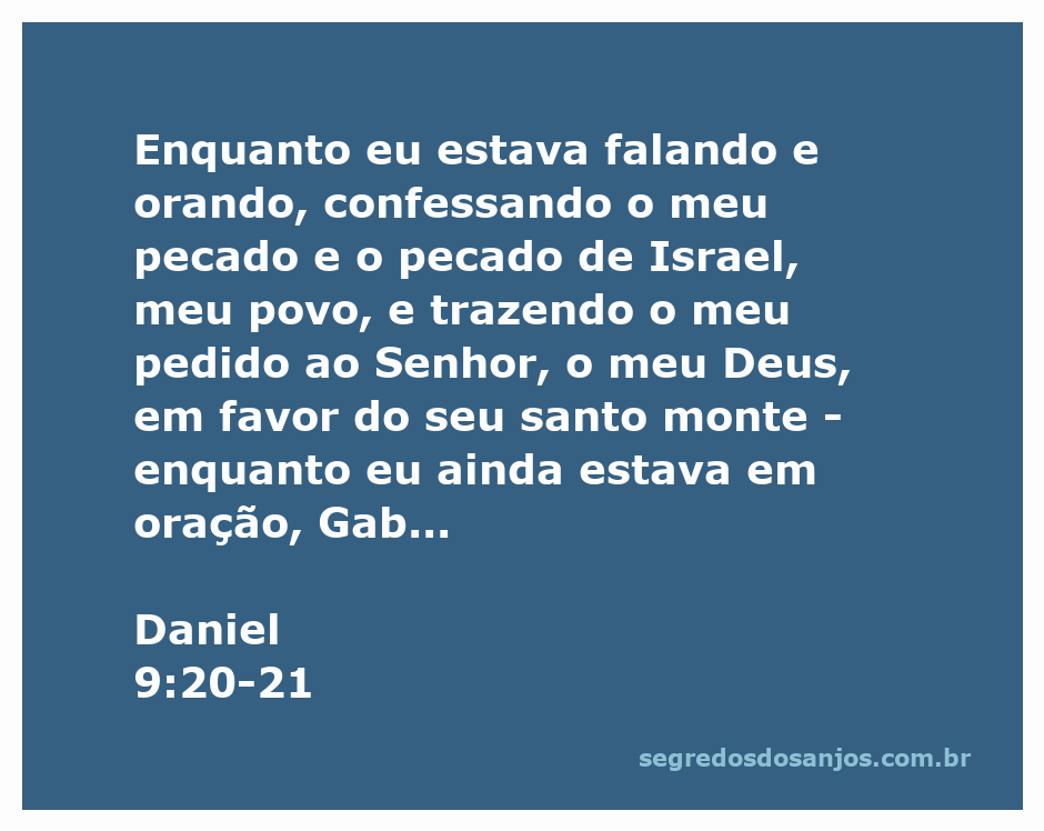 Anjo Gabriel visitando Daniel durante a oração, representando a comunicação divina e a intercessão.
