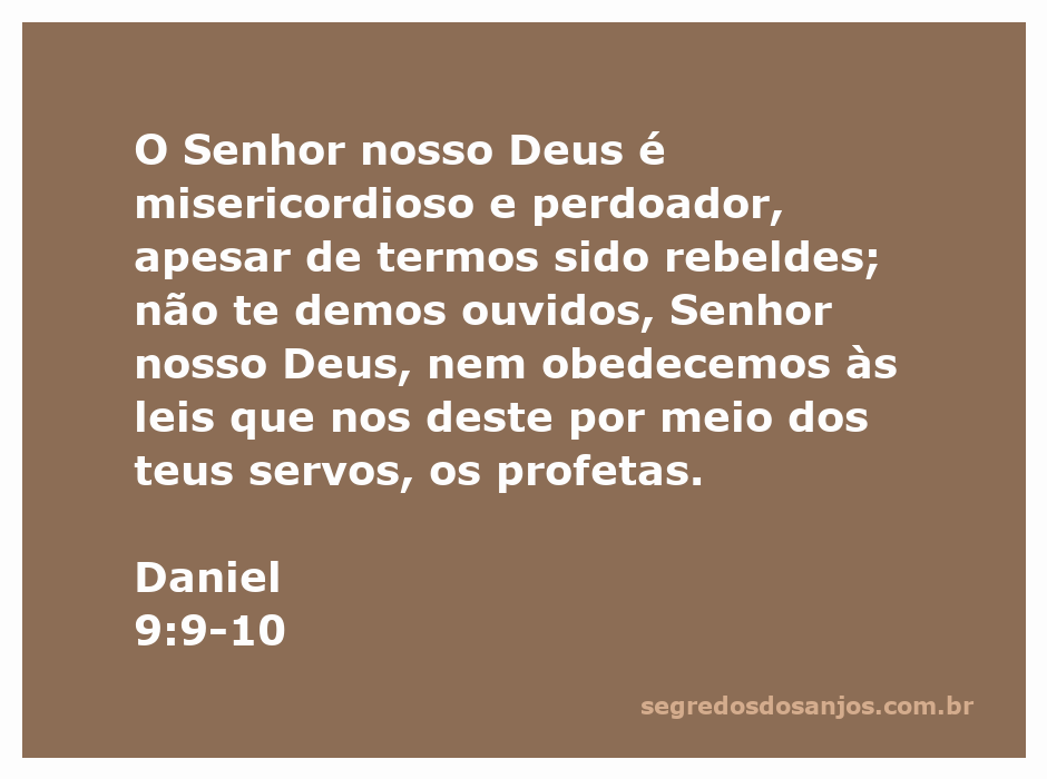 Ilustração da misericórdia e perdão de Deus segundo Daniel 9:9-10