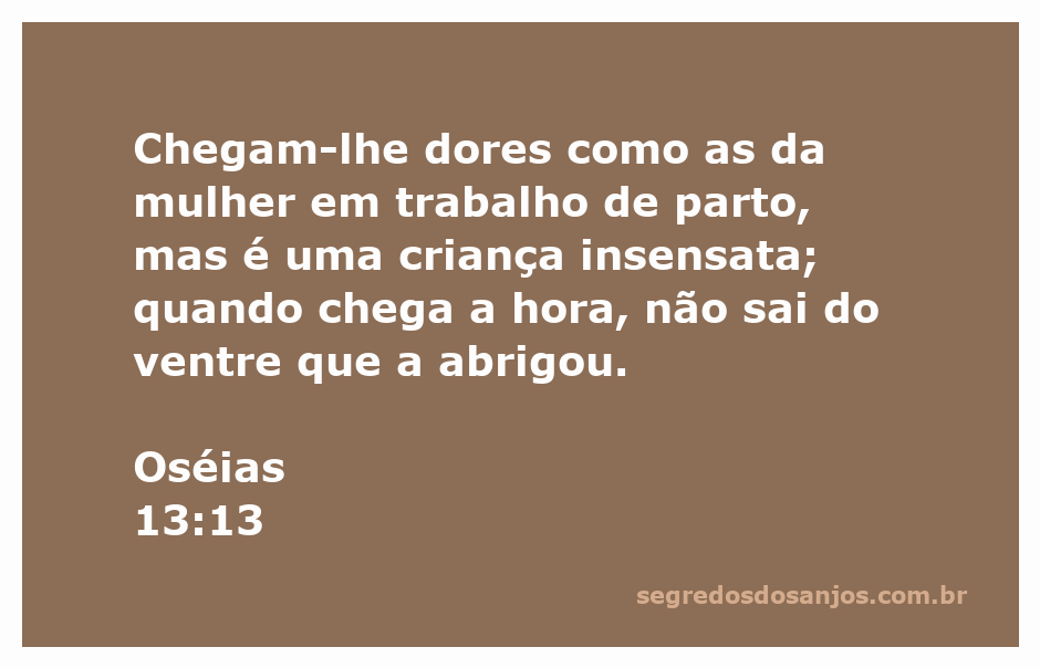 Ilustração de uma mulher em trabalho de parto simbolizando a dor e a insensatez mencionadas em Oséias 13:13.