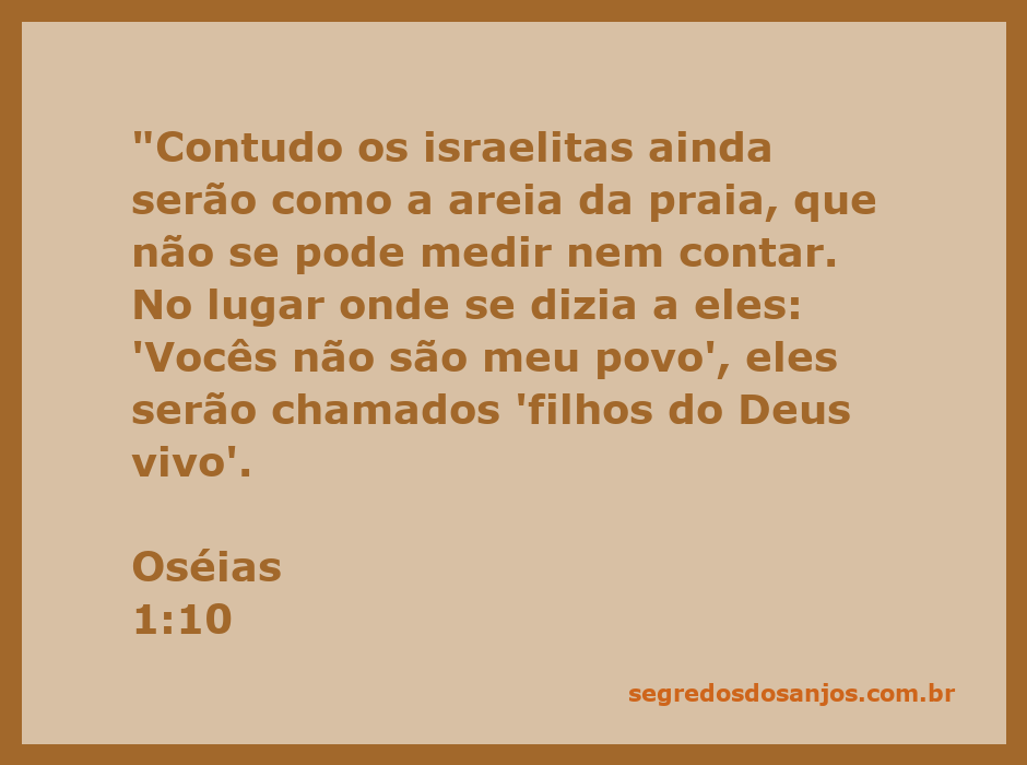 Imagem inspiradora representando a promessa de Deus aos israelitas, simbolizando a areia da praia como metáfora para o seu povo numeroso.