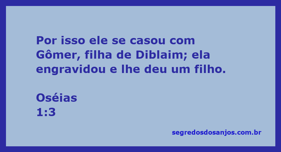 Imagem de Oséias e Gômer representando o versículo Oséias 1:3 da Bíblia.
