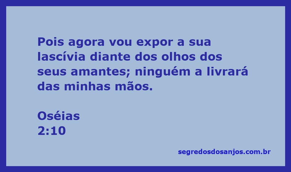 Ilustração da advertência de Oséias sobre a infidelidade do povo de Israel.