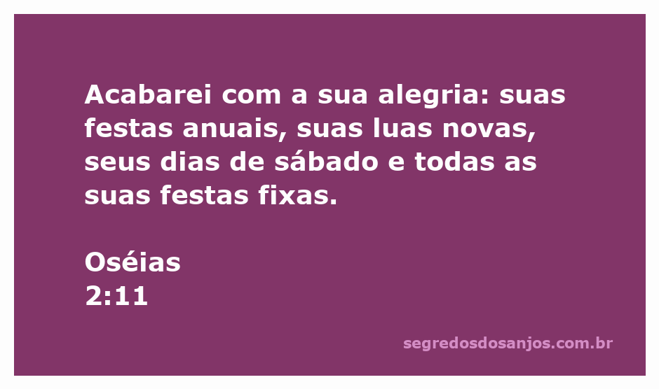 Imagem representando a passagem bíblica de Oséias 2:11, refletindo sobre a perda de alegria nas festividades.