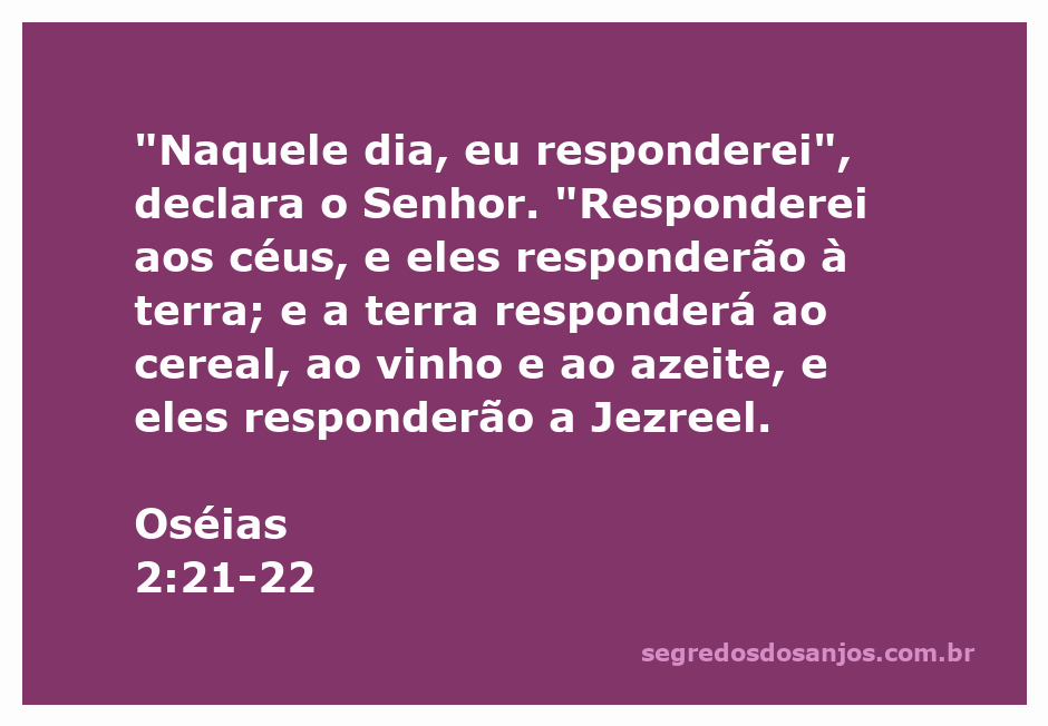 Imagem representativa do versículo Oséias 2:21-22, destacando a resposta divina entre os céus, a terra e suas colheitas.