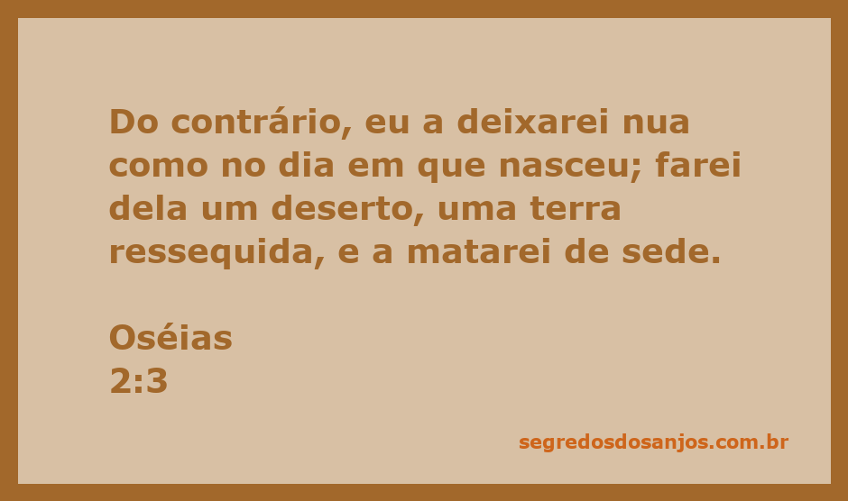 Imagem simbólica representando a passagem de Oséias 2:3, ilustrando a ideia de desolação e sede espiritual.