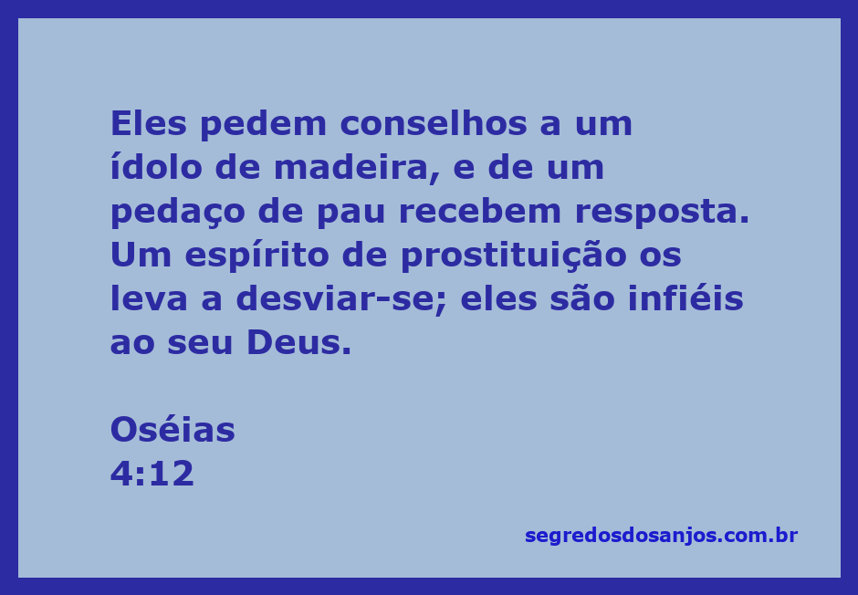 Imagem ilustrativa de um ídolo de madeira simbolizando a infidelidade mencionada em Oséias 4:12.