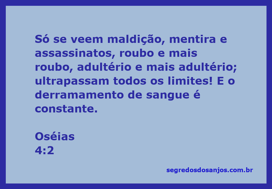 Ilustração que representa a passagem de Oséias 4:2, destacando temas de maldição, mentira e violência.