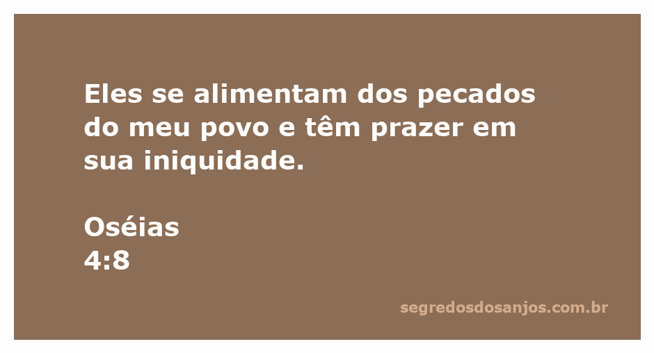 Imagem representativa do versículo Oséias 4:8, refletindo a ideia de corrupção e iniquidade entre o povo.