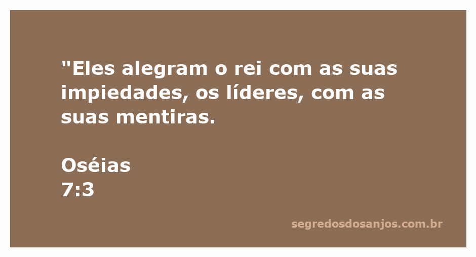 Imagem ilustrativa do versículo Oséias 7:3, representando a corrupção e a impiedade dos líderes.
