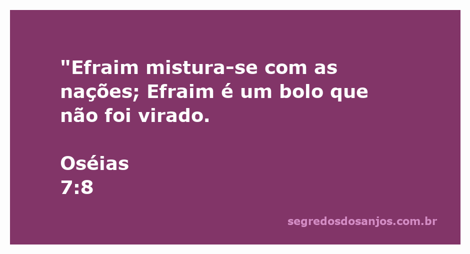 Imagem representando Efraim como um bolo não virado, simbolizando a mistura com as nações.