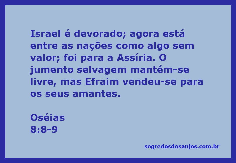 Ilustração representativa do versículo Oséias 8:8-9, mostrando Israel entre as nações, simbolizado por um jumento selvagem e a venda de Efraim para os amantes.